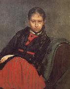 Ilia Efimovich Repin Ms. Xie file her portrait oil painting